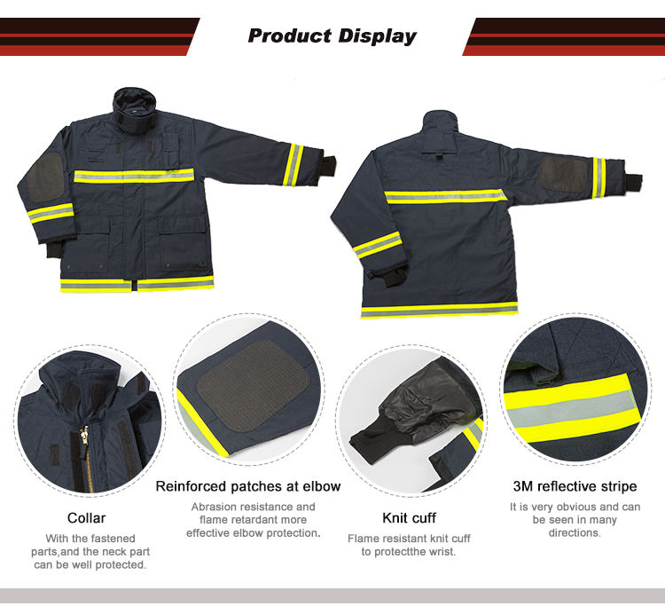 2021 new hot sale  permanent antiflaming material firefighter uniform